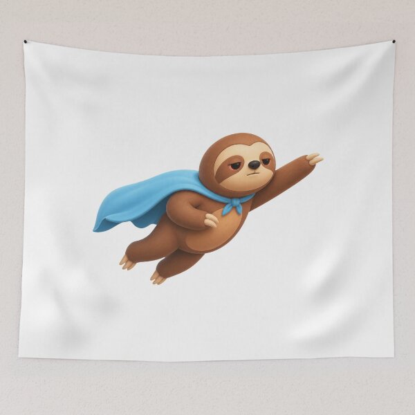 Item preview, Superhero Sloth Flying High designed and sold by Idans.