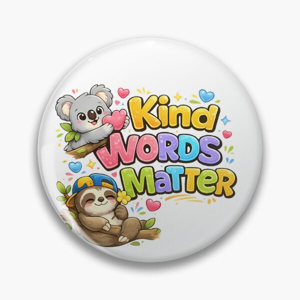 Item preview, Kind Words Matter – Cute Koala & Sloth Kindness Cartoon Design designed and sold by HoMya.