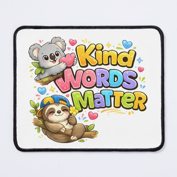 Item preview, Kind Words Matter – Cute Koala & Sloth Kindness Cartoon Design designed and sold by HoMya.