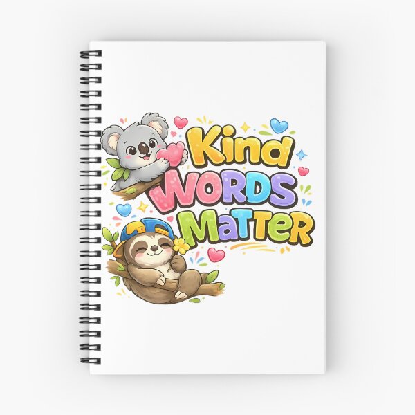 Item preview, Kind Words Matter – Cute Koala & Sloth Kindness Cartoon Design designed and sold by HoMya.