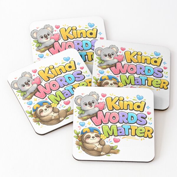 Item preview, Kind Words Matter – Cute Koala & Sloth Kindness Cartoon Design designed and sold by HoMya.