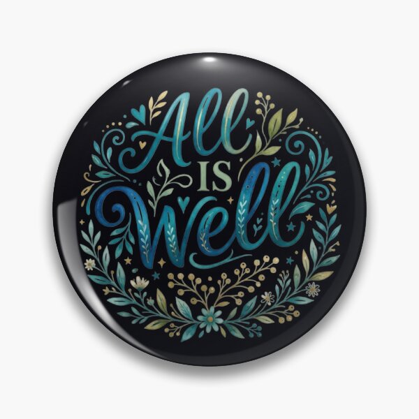 Item preview, All Is Well Vintage Typography T-Shirt | Minimalist Lantern Nature Quote | Inspirational Retro Aesthetic Design designed and sold by Bhaskar Digital Art.