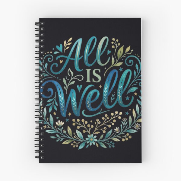Item preview, All Is Well Vintage Typography T-Shirt | Minimalist Lantern Nature Quote | Inspirational Retro Aesthetic Design designed and sold by Bhaskar Digital Art.