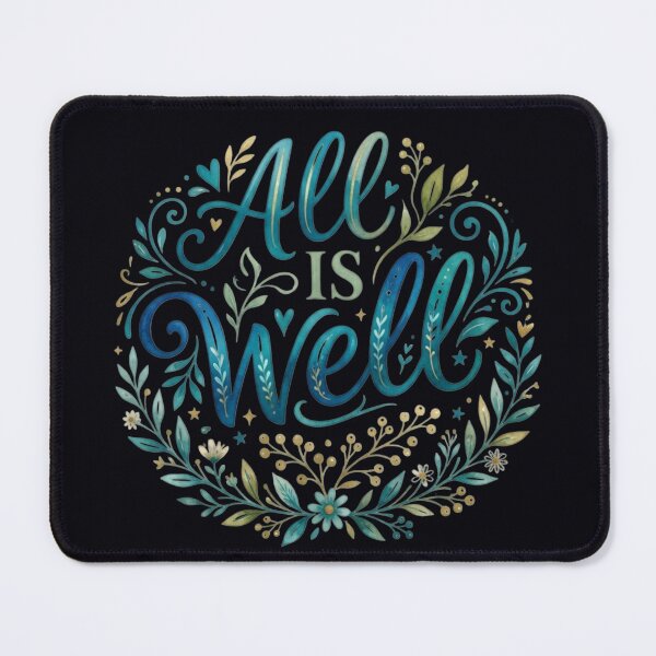 Item preview, All Is Well Vintage Typography T-Shirt | Minimalist Lantern Nature Quote | Inspirational Retro Aesthetic Design designed and sold by Bhaskar Digital Art.