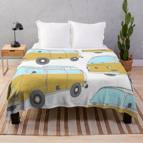 Item preview, Vintage yellow camper van vector illustration .Retro travel micro bus on white background. designed and sold by TaniaArtDesign.
