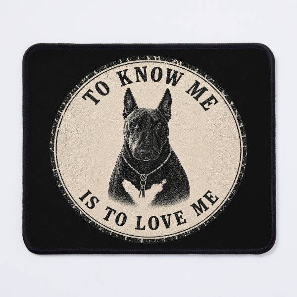 Item preview, To Know Me Is To Love Me | Vintage English Bull Terrier Design designed and sold by FadedFrequency.