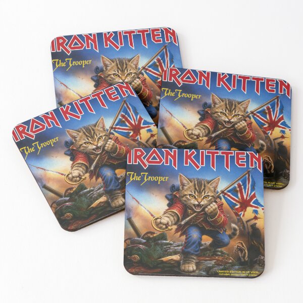 Item preview, Iron Kitten – The Trooper Cat Metal Parody designed and sold by onlin3boutiqu3.