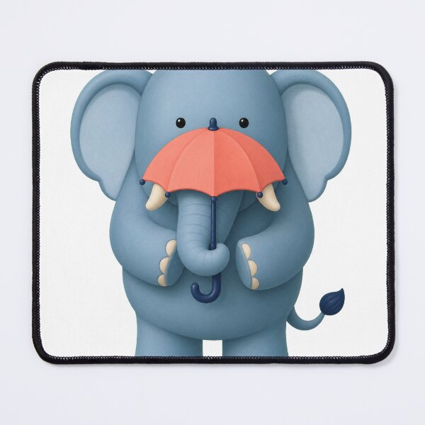 Item preview, Elephant Holding a Tiny Umbrella designed and sold by Idans.
