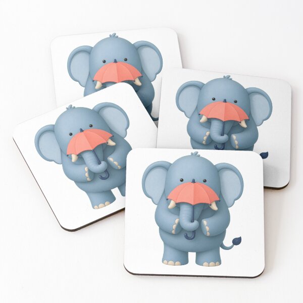 Item preview, Elephant Holding a Tiny Umbrella designed and sold by Idans.