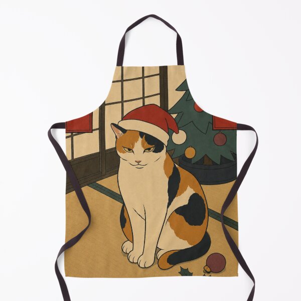 Item preview, Grumpy Cat in a Santa Hat — Edo Christmas Cats No. 6 | Ukiyo-e Woodblock designed and sold by Planthem.