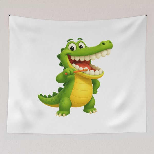 Item preview, Crocodile Brushing His Big Smile designed and sold by Idans.