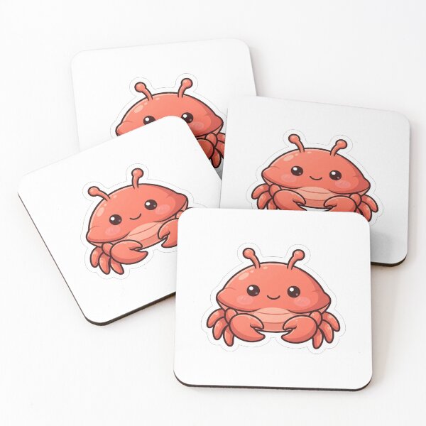 Item preview, Cute Little Red Crab Kawaii Cartoon designed and sold by Owcomm.