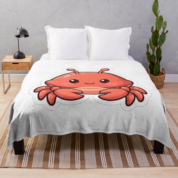 Item preview, Cute Little Red Crab Kawaii Cartoon designed and sold by Owcomm.