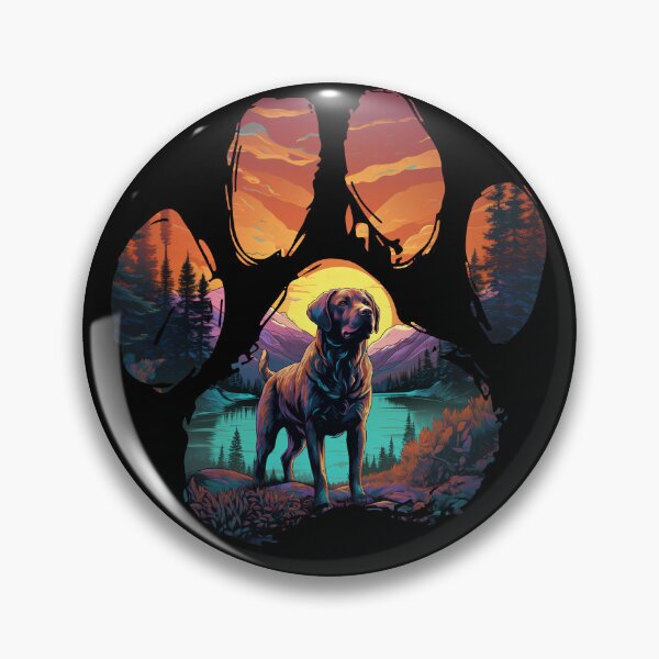 Item preview, Funny Chesapeake Bay Retriever Synthwave Mountain Tree Mom Dad Kids designed and sold by rafaeltto.