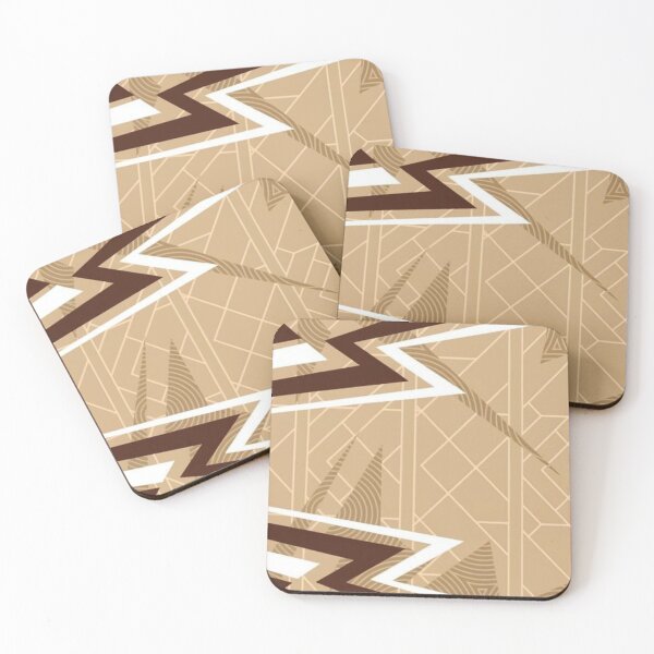 Item preview, Abstract Racing Graphic Beige Brown Dynamic Geometric Speed Livery Pattern designed and sold by LYAN-STORE.