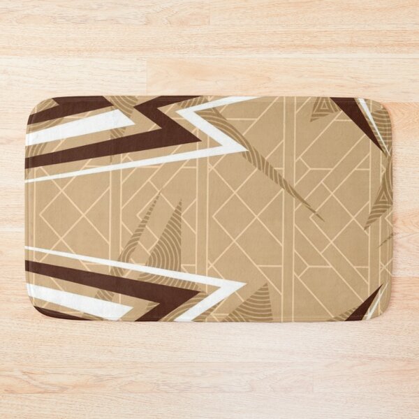 Item preview, Abstract Racing Graphic Beige Brown Dynamic Geometric Speed Livery Pattern designed and sold by LYAN-STORE.