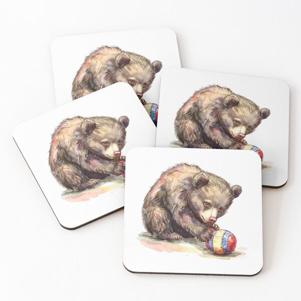 Item preview, Bear Cub | Cute Woodland Animal Watercolor Art designed and sold by Mandayartstudio.