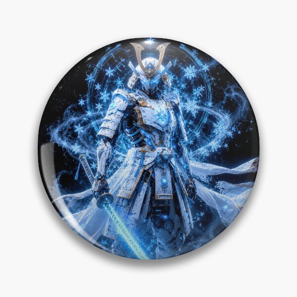 Item preview, Cyber Samurai Frost Guardian Poster | Futuristic Japanese Warrior with Ice Energy Blade | Cyberpunk Wall Art designed and sold by lavanya11.