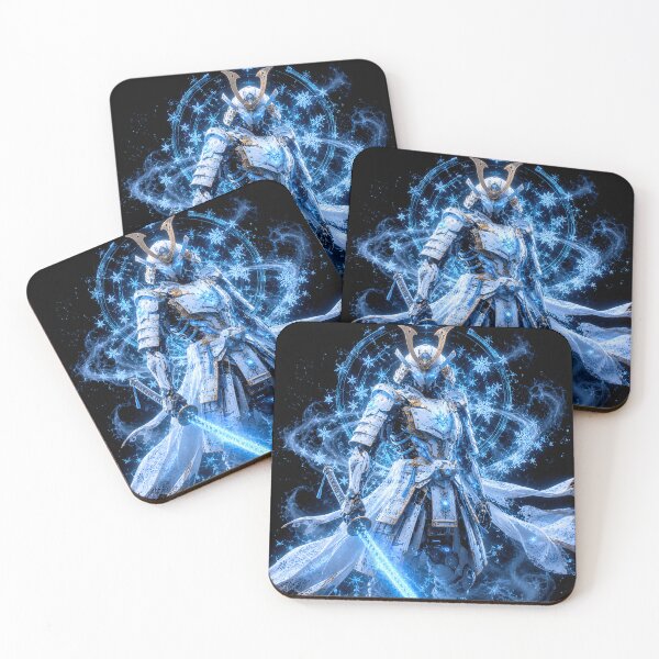 Item preview, Cyber Samurai Frost Guardian Poster | Futuristic Japanese Warrior with Ice Energy Blade | Cyberpunk Wall Art designed and sold by lavanya11.