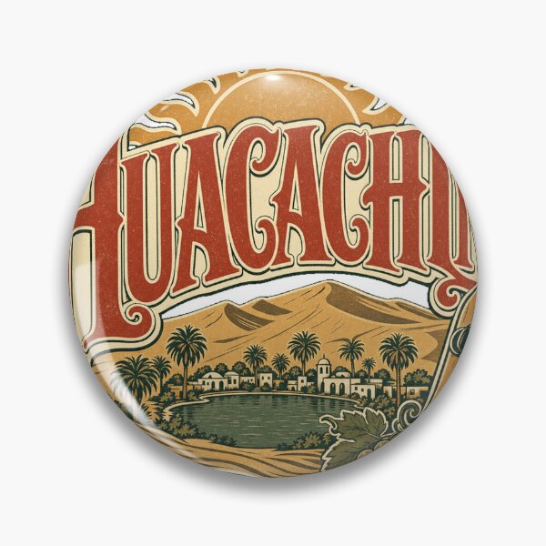 Item preview, Huacachina Peru Vintage Hand Lettered Travel Emblem designed and sold by VisualArtsOasis.