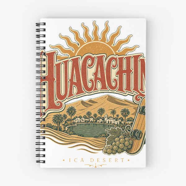 Item preview, Huacachina Peru Vintage Hand Lettered Travel Emblem designed and sold by VisualArtsOasis.