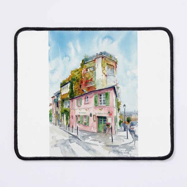Item preview, La Maison Rose Montmartre Watercolor designed and sold by caracatita75.