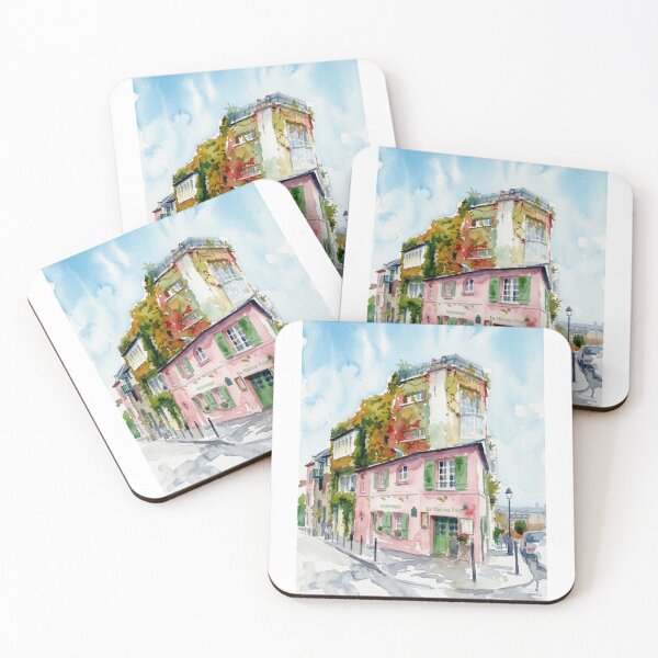 Item preview, La Maison Rose Montmartre Watercolor designed and sold by caracatita75.
