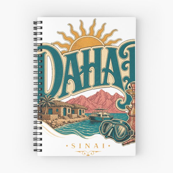 Item preview, Dahab Egypt Vintage Hand Lettered Travel Emblem designed and sold by VisualArtsOasis.