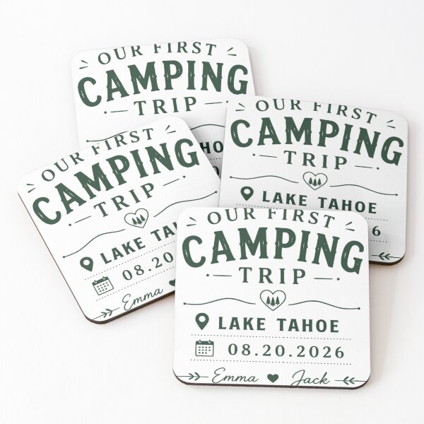 Item preview, Our First Camping Trip Personalized Couple Camping Adventure designed and sold by TeeVerse27.