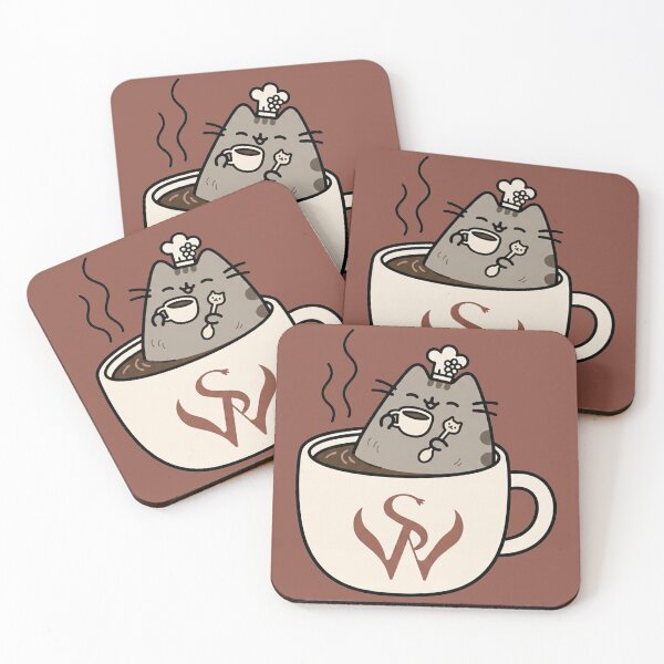 Item preview, Cute cat in coffee designed and sold by snoWorkshop.