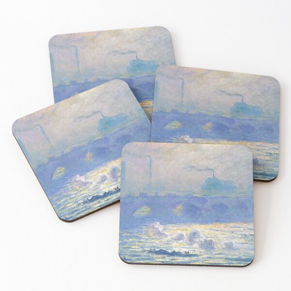 Item preview, Waterloo Bridge in Clouds Thames Claude Monet painting designed and sold by ArtUnova.