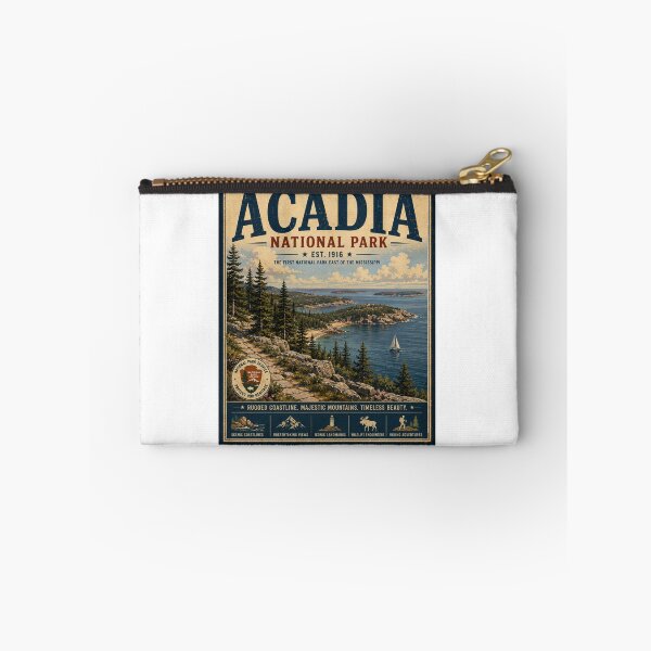 Item preview, Acadia National Park Vintage Travel Poster | Maine, USA designed and sold by SlanPOD.