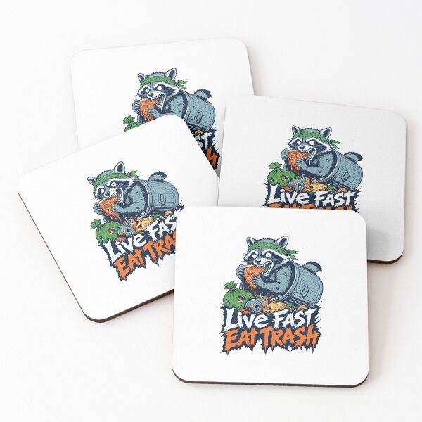Item preview, Live Fast Eat Trash Raccoon designed and sold by KAYJAY DESIGNS.
