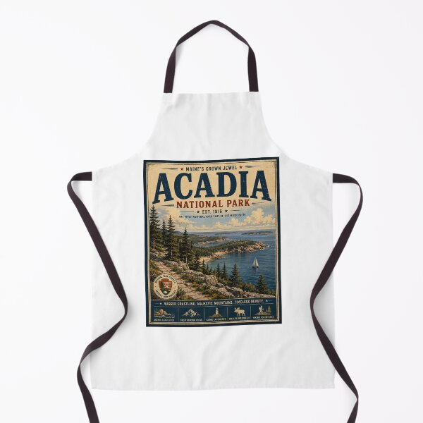 Item preview, Acadia National Park Vintage Travel Poster | Maine, USA designed and sold by SlanPOD.