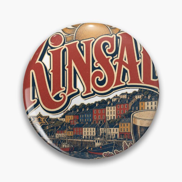 Item preview, Kinsale Ireland Vintage Hand Lettered Travel Emblem designed and sold by VisualArtsOasis.