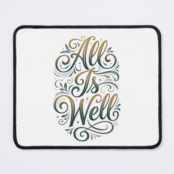 Item preview, All Is Well Vintage Typography T-Shirt | Minimalist Lantern Nature Quote | Inspirational Retro Aesthetic Design designed and sold by Bhaskar Digital Art.