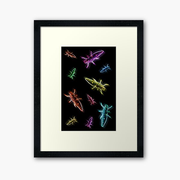 Neon bug 3 Framed Art Print