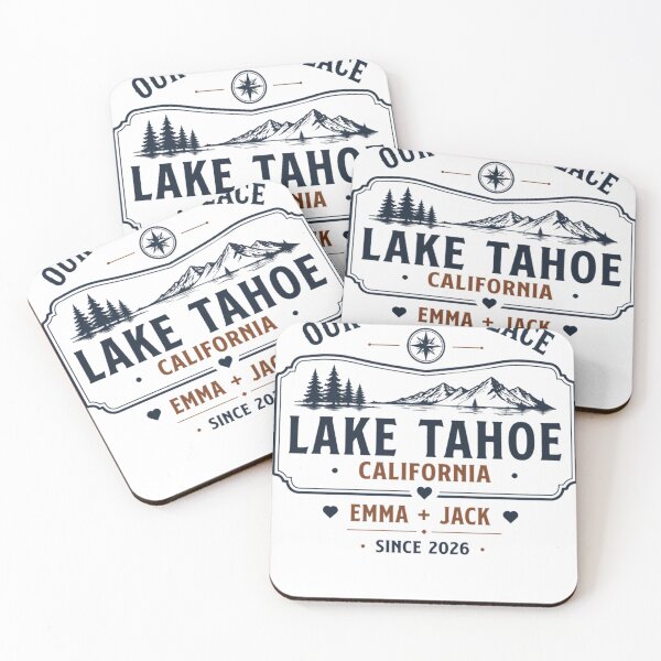 Item preview, Lake Tahoe Personalized Camping Couple Adventure Gift designed and sold by TeeVerse27.