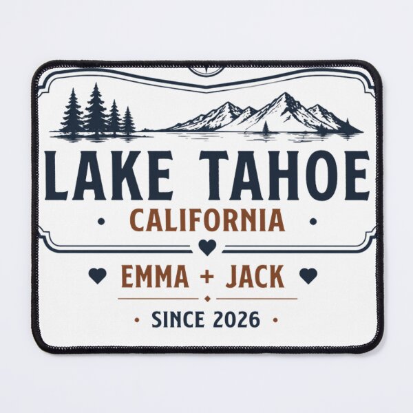Item preview, Lake Tahoe Personalized Camping Couple Adventure Gift designed and sold by TeeVerse27.