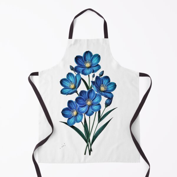 Item preview, Handcrafted Blue Floral Wall Art designed and sold by The Empire Of Digital Art..