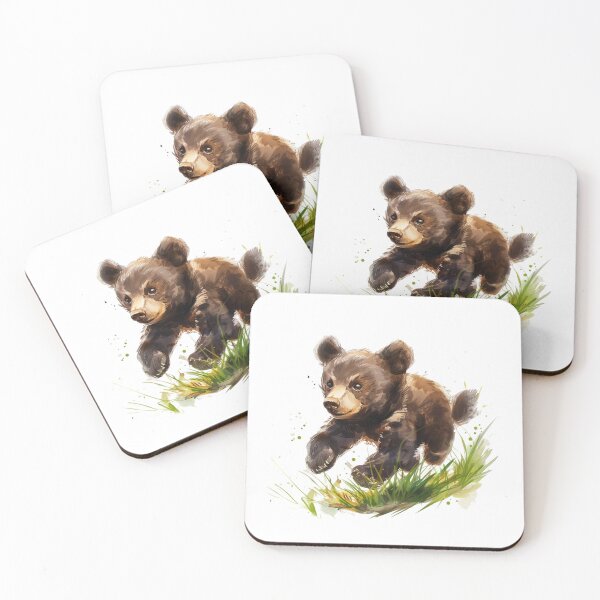 Item preview, Bear Cub | Cute Woodland Animal Watercolor Art designed and sold by Mandayartstudio.