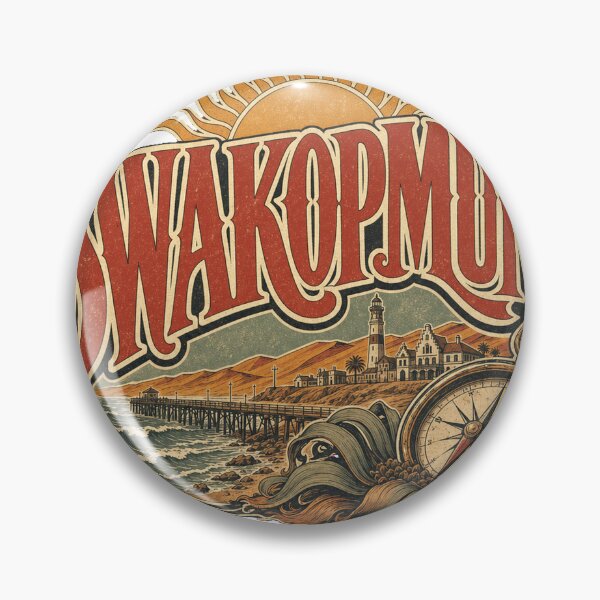 Item preview, Swakopmund Namibia Vintage Hand Lettered Travel Emblem designed and sold by VisualArtsOasis.