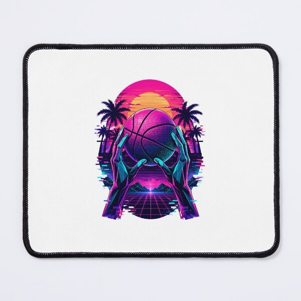 Item preview, Vaporwave Sunset Hoops - 90s Retro Basketball Aesthetic T-Shirt designed and sold by FightStamp.