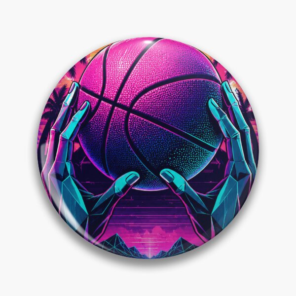 Artikelvorschau, Vaporwave Sunset Hoops – T-Shirt im Retro-Basketball-Stil der 90er Jahre entworfen und verkauft von FightStamp.