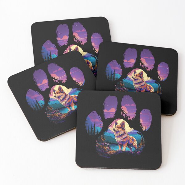 Item preview, Funny Dilute Sable Corgi Paw Synthwave Mountain Tree Mom Dad Kids designed and sold by rafaeltto.