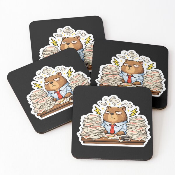 Item preview, Emotional Stability Capybara Corporate Stress Meme designed and sold by LazyPaw Design.