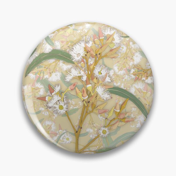 Item preview, Misty Layered Blue Gum Eucalyptus Brown Background designed and sold by Charlotte Weaver.