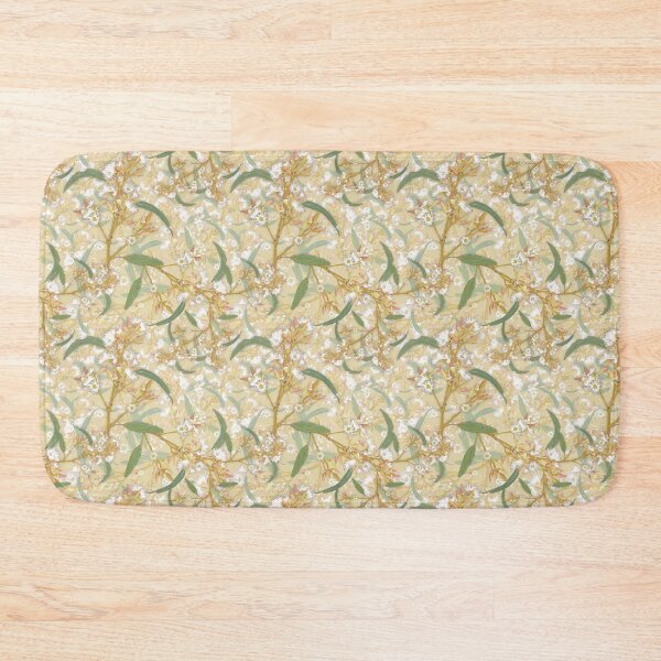 Item preview, Misty Layered Blue Gum Eucalyptus Brown Background designed and sold by Charlotte Weaver.