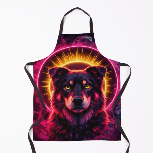 Item preview, Neon Cyberpunk Dog | Futuristic Glowing Canine Portrait designed and sold by ZibaCentralShop.