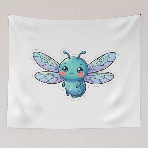 Item preview, Cute Little Blue Bug Insect Graphic designed and sold by Owcomm.